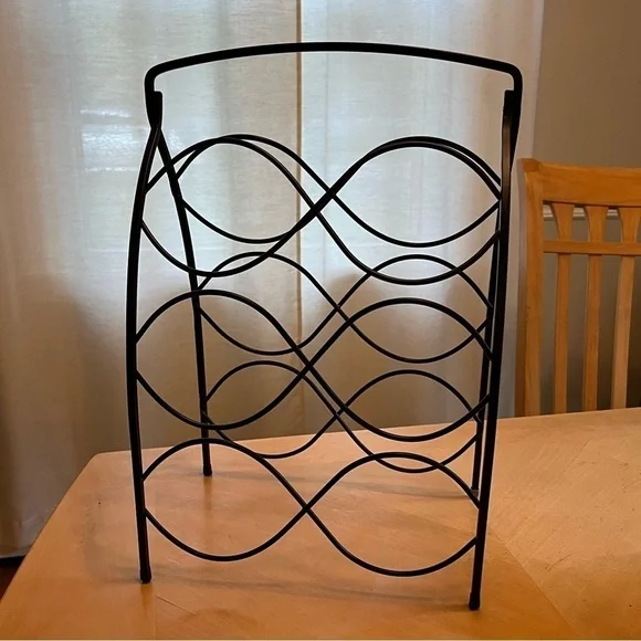 Metal Wine Rack 6 Bottle Tabletop - Picture 2 of 9